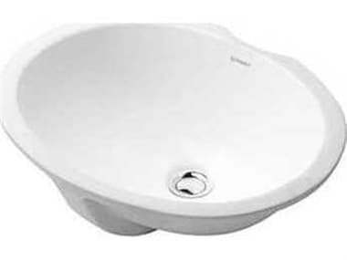 Duravit Design 23'' Ceramic White High Gloss Undermount Sink with no faucet holes DUR0481570000