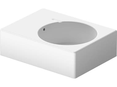 Duravit Design 24'' Rectangular Ceramic White High Gloss Undermount Sink with 1 faucet hole - Right sided basin DUR0685600011