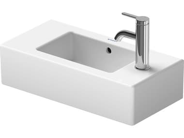 Duravit Vero 20'' Ceramic White High Gloss Hand Sink with 1 Left Side Faucet Hole DUR0703500009