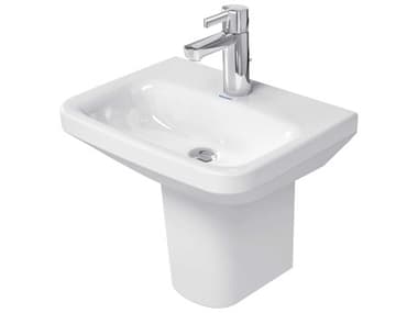 Duravit Durastyle 18'' Ceramic White High Gloss  Sink with 1 Faucet hole DUR0708450000