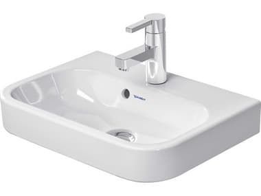 Duravit Happy D.2 20'' Ceramic White High Gloss Hand Sink with 1 Faucet Hole DUR0710500000