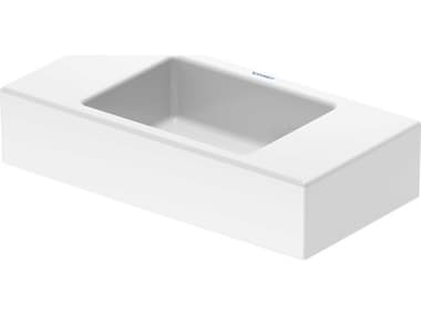 Duravit Vero 20'' Ceramic White High Gloss Hand Sink with No Faucet Hole DUR0724500000
