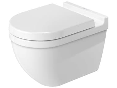 Duravit Starck 3 14'' Ceramic White High Gloss Wall-Mounted Toilet - HygieneGlaze DUR2225092092