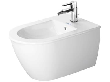 Duravit Darling 14'' White High Gloss Wall-Mounted Bidet with 1 Faucet Hole DUR2249150000