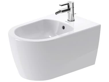 Duravit Me By Starck 15'' White High Gloss Wall-Mounted Bidet with 1 Faucet Hole DUR2288150000