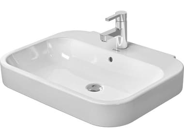 Duravit Happy D.2  26'' Ceramic White High Gloss Sink with 1 Faucet Hole DUR2316650000