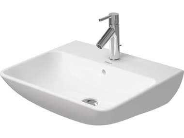 Duravit Me By Starck 22'' Ceramic White Satin Matt Sink with 1 Faucet Hole DUR2335553200