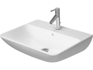 Duravit Me By Starck 24'' Ceramic White High Gloss Sink with 1 Faucet Hole DUR2335600000