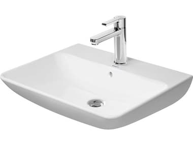 Duravit Me By Starck 26'' Ceramic White Satin Matt Sink with 1 Faucet Hole DUR2335653200