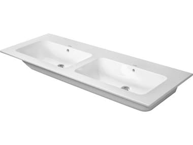 Duravit Me By Starck 51'' Ceramic White High Gloss Sink with No Faucet Hole DUR2336130060
