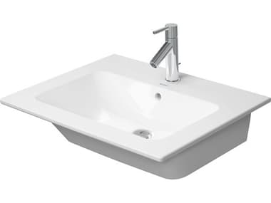 Duravit Me By Starck 25'' Ceramic White Satin Mat Sink with 1 Faucet Hole DUR2336633200