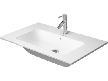 Duravit Me By Starck 33'' Ceramic White Satin Matt Sink with 1 Faucet Hole DUR2336833200