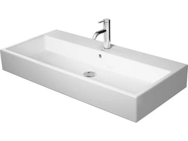 Duravit Vero 39'' Ceramic White High Gloss Sink with 1 Faucet Hole DUR2350100000