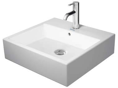 Duravit Vero 20'' Ceramic White High Gloss Sink with 1 Faucet Hole - Ground DUR2350500027