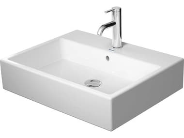 Duravit Vero 24'' Ceramic White High Gloss Sink with 1 Faucet Hole DUR2350600000