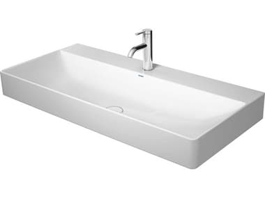 Duravit Durasquare 40'' White Satin Matte with 1 Faucet Hole - Ground DUR2353100071