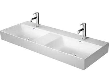Duravit Durasquare 47'' White High Gloss Sink with 1 Faucet Hole - Ground DUR2353120071