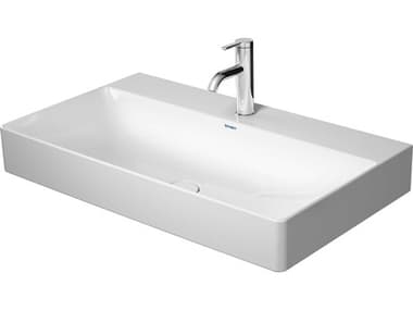 Duravit Durasquare 32'' White High Gloss Sink with 1 Faucet Hole - Ground DUR2353800071