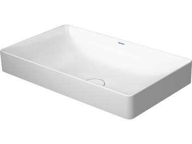 Duravit Durasquare 24'' White High Gloss Sink with 0 Faucet Holes - Ground DUR2355600000
