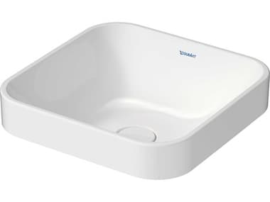 Duravit Happy D.2 16'' White High Gloss Washbowl Sink with No Faucet Hole DUR2359400000