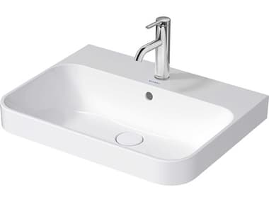 Duravit Happy D.2 24'' Ceramic White High Gloss Sink with 1 Faucet Hole DUR2360600000