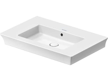 Duravit White Tulip 30'' Ceramic White High Gloss Sink with No Faucet Hole DUR2363750060