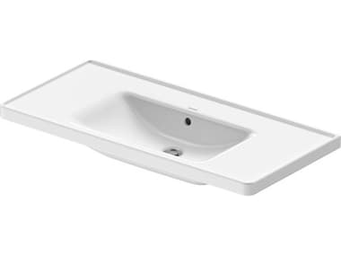 Duravit D-neo 40'' Ceramic White High Gloss Sink with No Faucet hole DUR2367100060