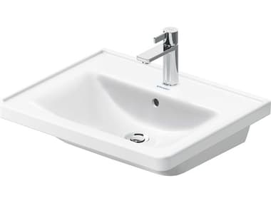 Duravit D-neo 24'' Ceramic White High Gloss Sink with 1 Faucet hole DUR2367600000
