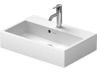 Duravit Vero 24'' Ceramic White High Gloss Washbowl Sink with 1 Faucet Hole - Ground DUR2368600027
