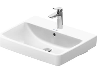 Duravit Duravit No.1 24'' Ceramic White High Gloss Wall-Mounted Sink with 1 Faucet Hole DUR23756000002