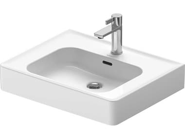 Duravit Soleil By Starck 24'' Ceramic White High Gloss Hand Sink with 1 Faucet Hole DUR2377600000