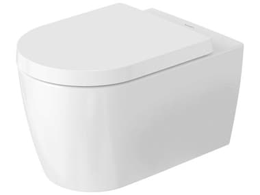Duravit Me By Starck 14'' Ceramic White Satin Matt Wall-Mounted Toilet - 1.27 GPF - HygieneGlaze DUR2529099092