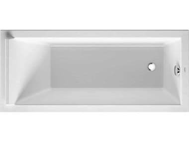 Duravit Starck 63'' Acrylic White Matt Drop-In Bathtub DUR700333000000090