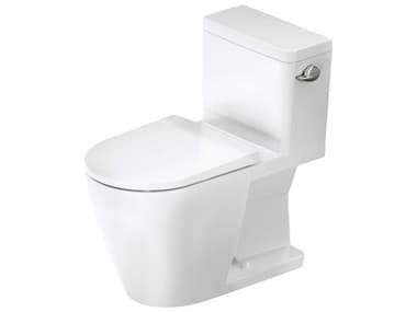 Duravit D-Neo 16'' White Dual Flush Two-Piece Toilet ? 1.32/0.92 GPF, Right Side Lever, HygieneGlaze DURD4030600