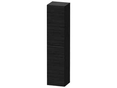 Duravit D-neo 16'' Black Oak Matt Semi Tall Cabinet - Left-Hinged Door DURDE1328LBD160000