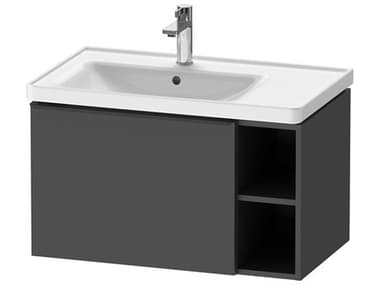 Duravit D-neo 31_ Graphite Matt Wall-Mount Vanity Cabinet DURDE42580BD490000