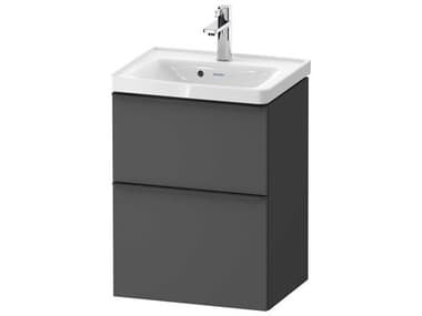 Duravit D-neo 19'' Graphite Matt 2-Drawers Wall Mount Vanity DURDE43500BD490000