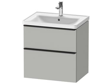 Duravit D-neo 25'' Concrete Gray Matt 2-Drawers Wall Mount Vanity DURDE43540BD070000