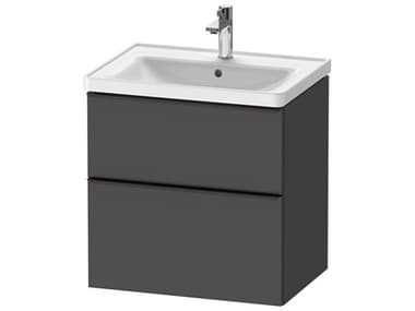 Duravit D-neo 25'' Graphite Matt 2-Drawers Wall Mount Vanity DURDE43540BD490000