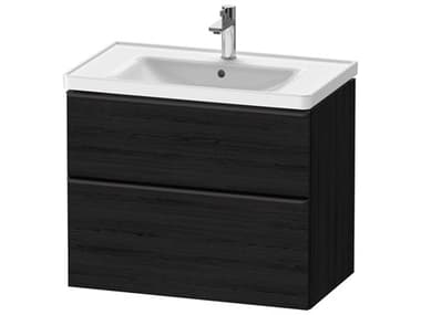 Duravit D-neo 31'' Black Oak Matt 2-Drawers Wall Mount Vanity DURDE43550BD160000