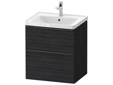 Duravit D-neo 23'' Black Oak Matt 2-Drawers Wall Mount Vanity DURDE43590BD160000