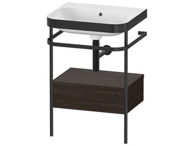 Duravit Happy D.2 23'' Walnut (Brushed) Matt Set of Sink and Console DURHP4740N6969