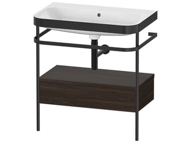 Duravit Happy D.2 31'' Walnut (Brushed) Matt Set of Sink and Console DURHP4742N6969