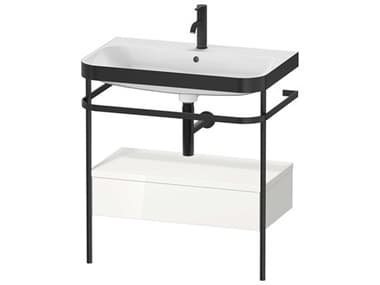 Duravit Happy D.2 31'' White High Gloss Set of Sink and Console with 1 Faucet Hole DURHP4742O2222