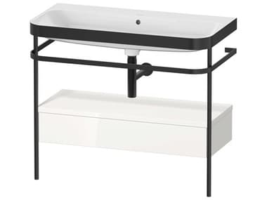 Duravit Happy D.2 39'' White High Gloss Set of Sink and Console DURHP4743N2222