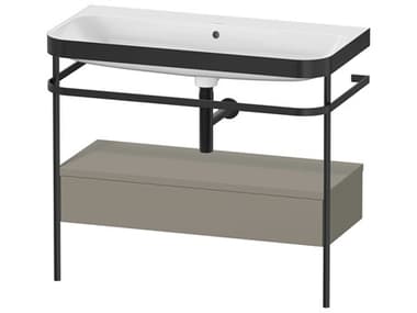 Duravit Happy D.2 39'' Stone Gray Satin Matt Set of Sink and Console DURHP4743N9292