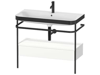 Duravit Happy D.2 39'' White Satin Matt Set of Sink and Console with 1 Faucet Hole DURHP4743O3636