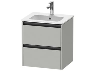 Duravit Ketho.2 item 20" Two Drawer Concrete Gray Matt Wall-Mounted Vanity Unit DURK25261007070000