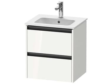 Duravit Ketho.2 item 20" Two Drawer White High Gloss Wall-Mounted Vanity Unit DURK25261022220000