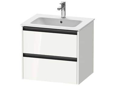 Duravit Ketho.2 item 24" Two Drawer White High Gloss Wall-Mounted Vanity Unit DURK25262022220000
